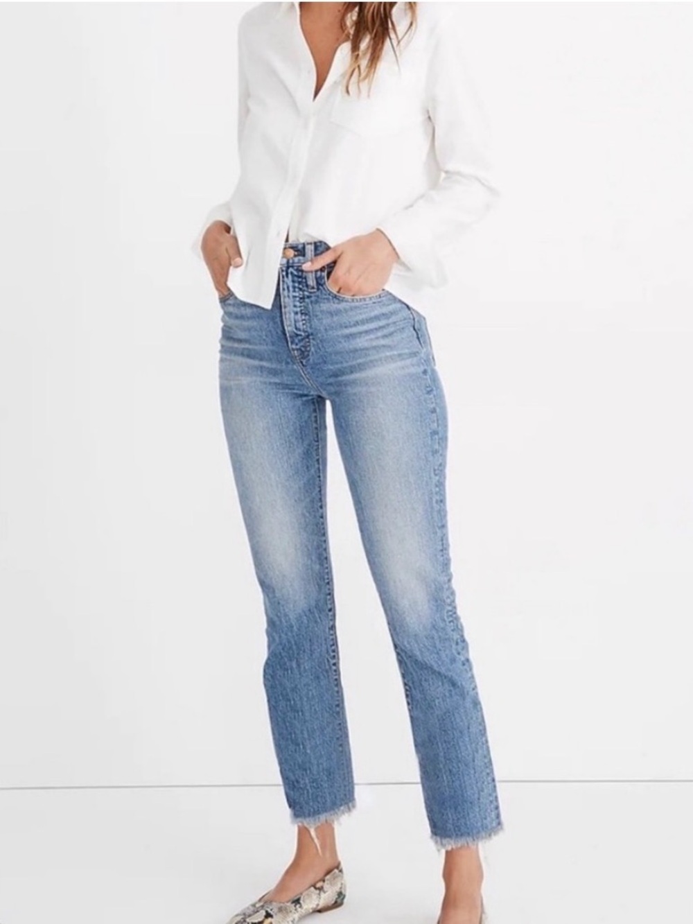 Madewell perfect Vintage Raw Hem Jean